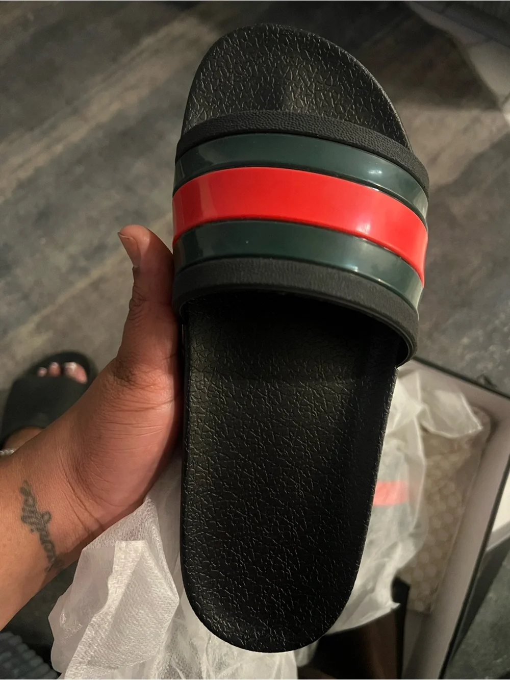 Gucci Men's slide sandal with Web